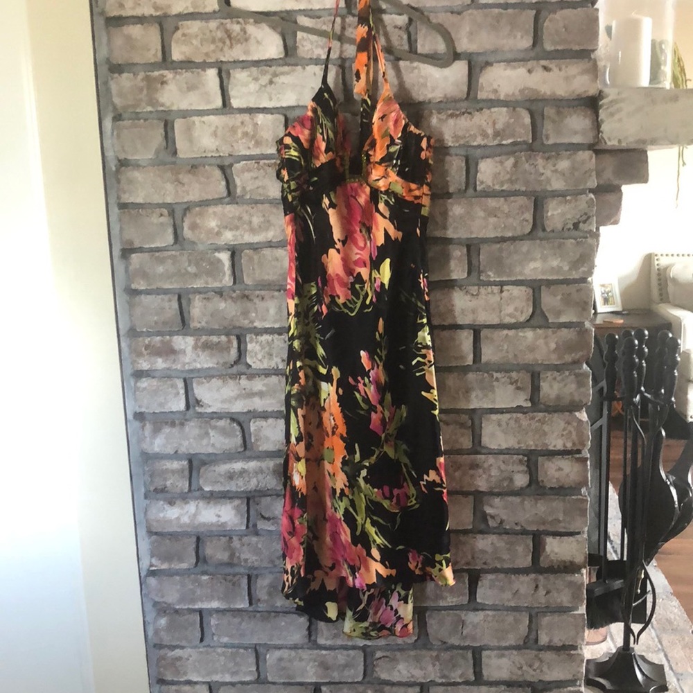 Cache silk halter dress